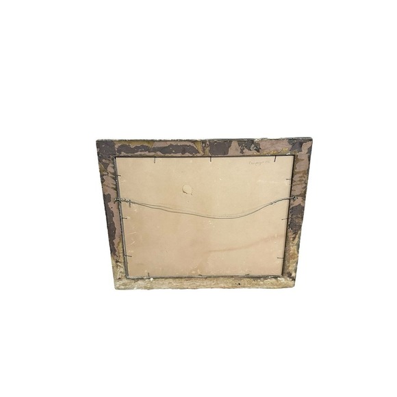 Framed lithograph 1911 baby and dog An Even Exchange - Picture 7 of 12